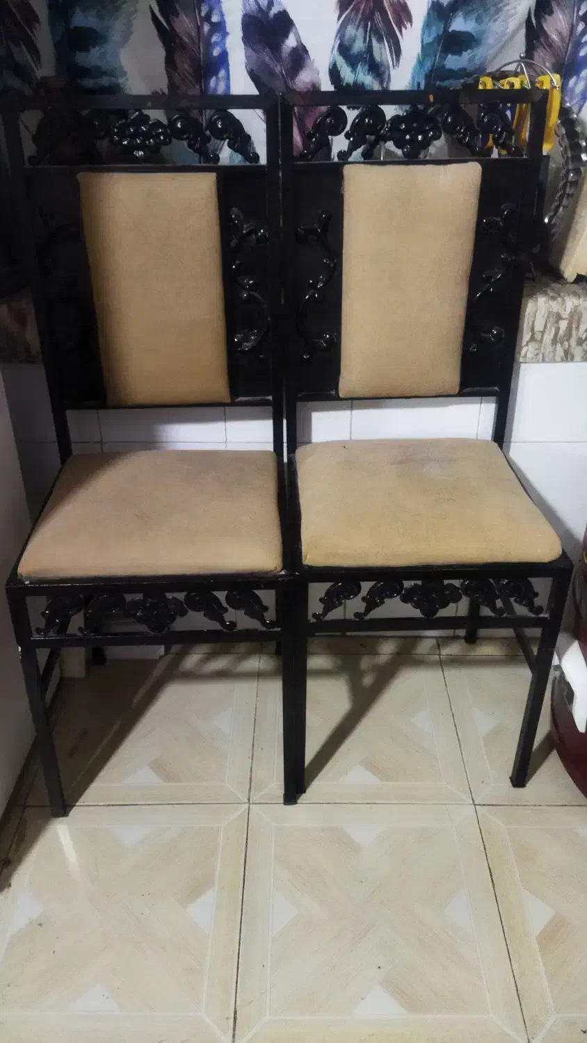 2 عدد صندلی فرفورژه 700|میز و صندلی غذاخوری|مشهد, خلق آباد سفلی|دیوار