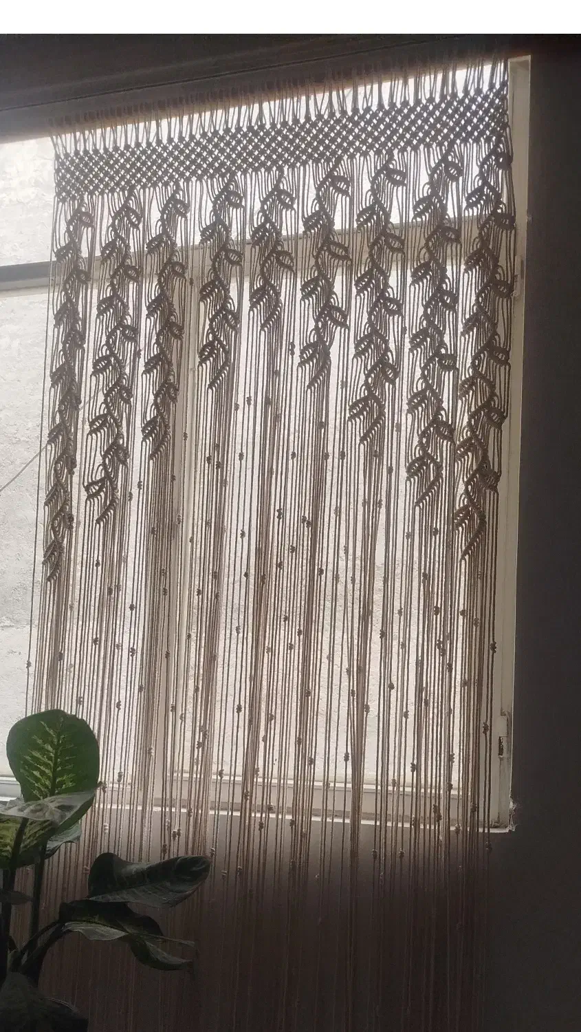 پرده مکرومه رویش|پرده، رانر، رومیزی|تهران, گلاب دره|دیوار