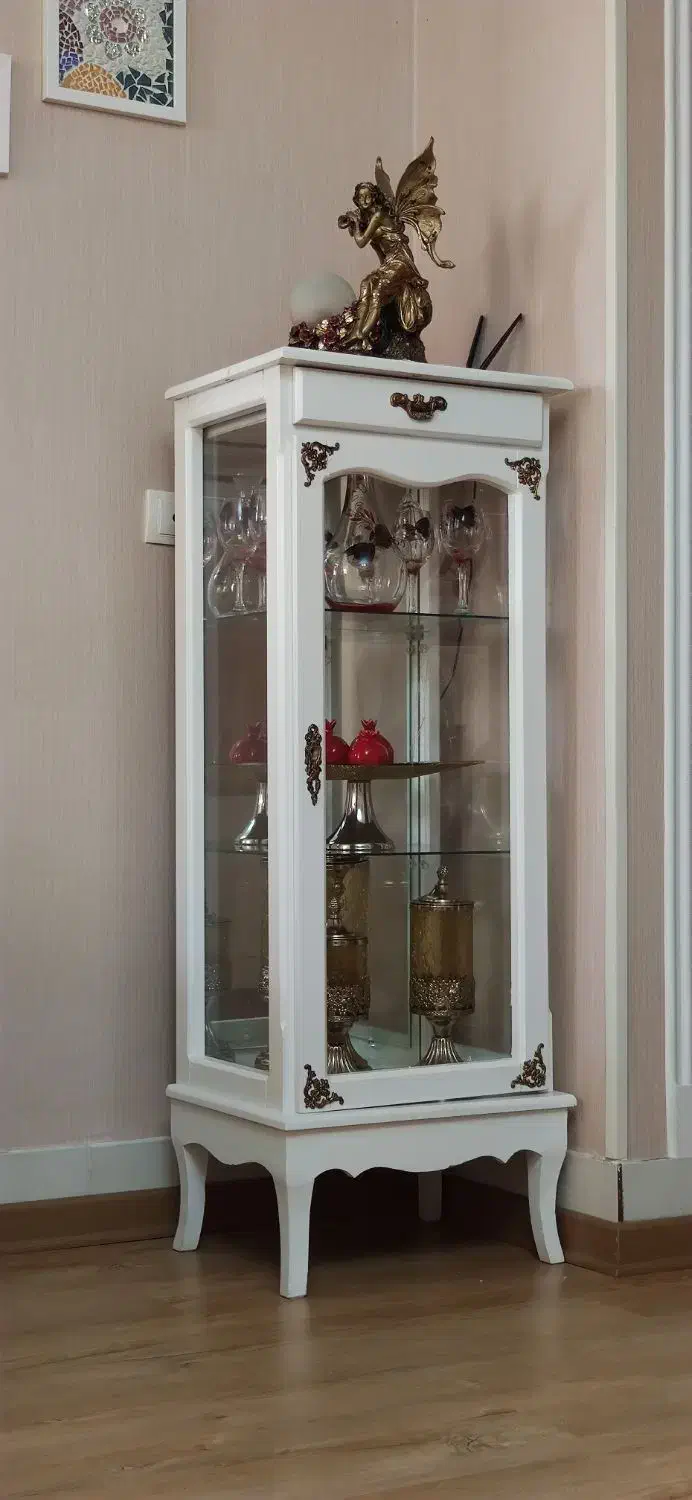 مینی بوفه کلاسیک سفید|بوفه، ویترین، کنسول|کازرون, |دیوار