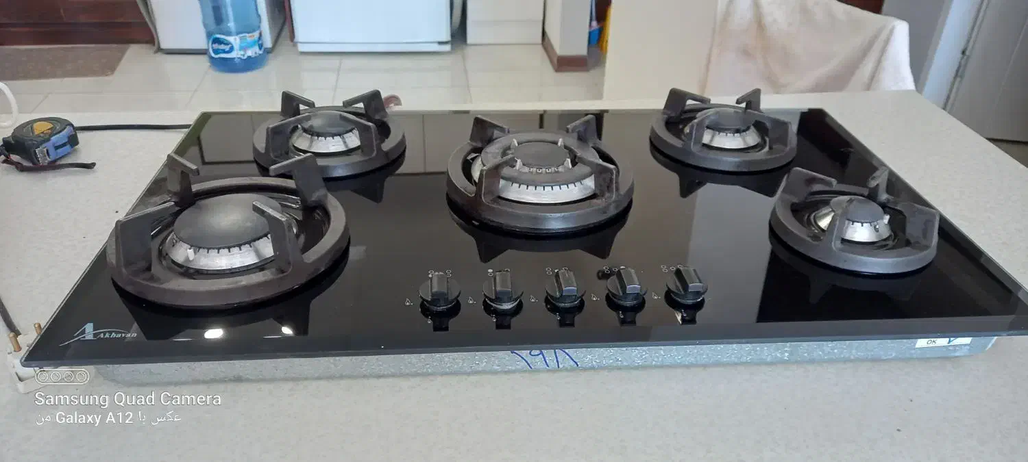 گاز توکار ۵ شعله اخوان در حد نو|اجاق گاز و لوازم برقی پختوپز|رویان, |دیوار