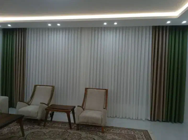 طراحی دوخت و اجرای پرده پلیسه پانچ  مینیمال|پرده، رانر، رومیزی|اصفهان, شهریار|دیوار