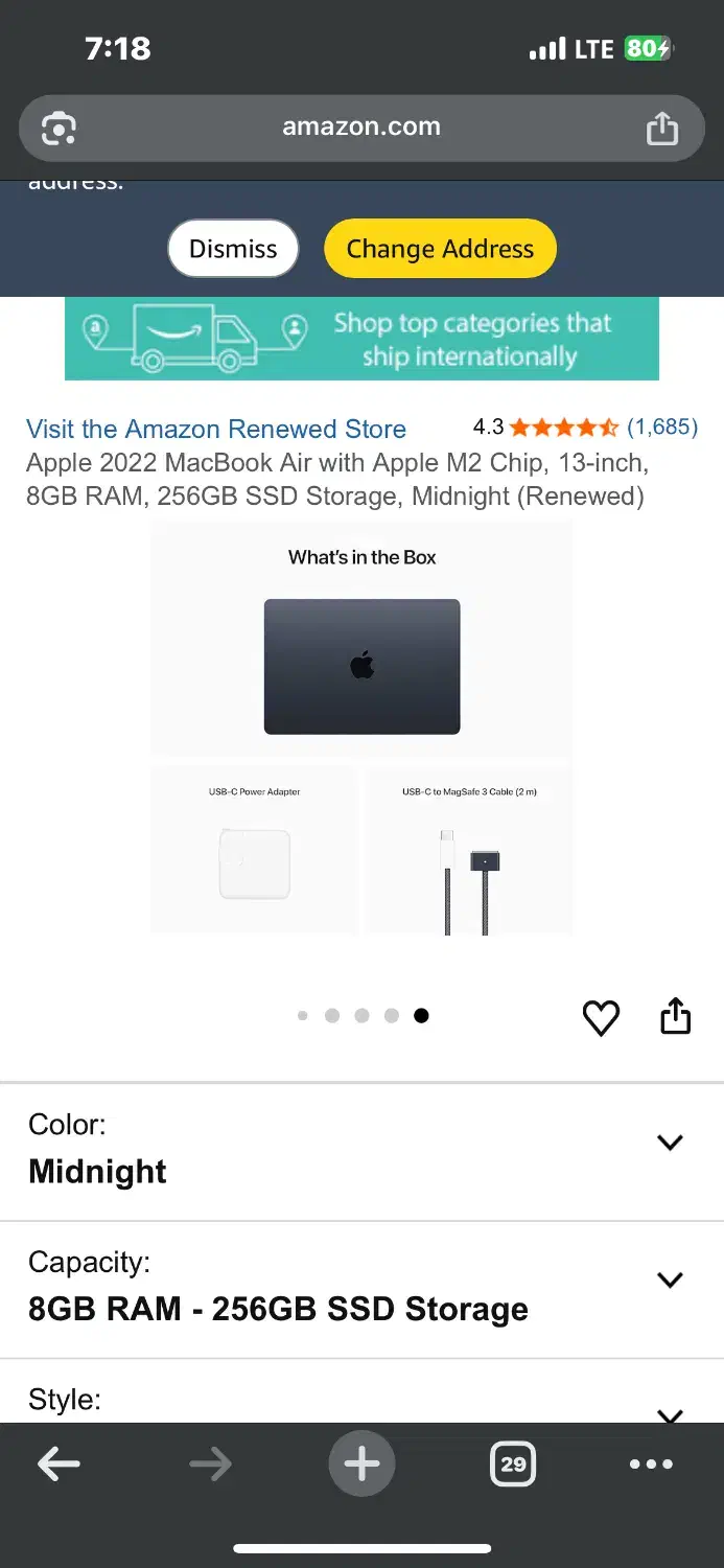 MacBook Air 2023 M2 256gb Midnight|رایانه همراه|کرمان, |دیوار