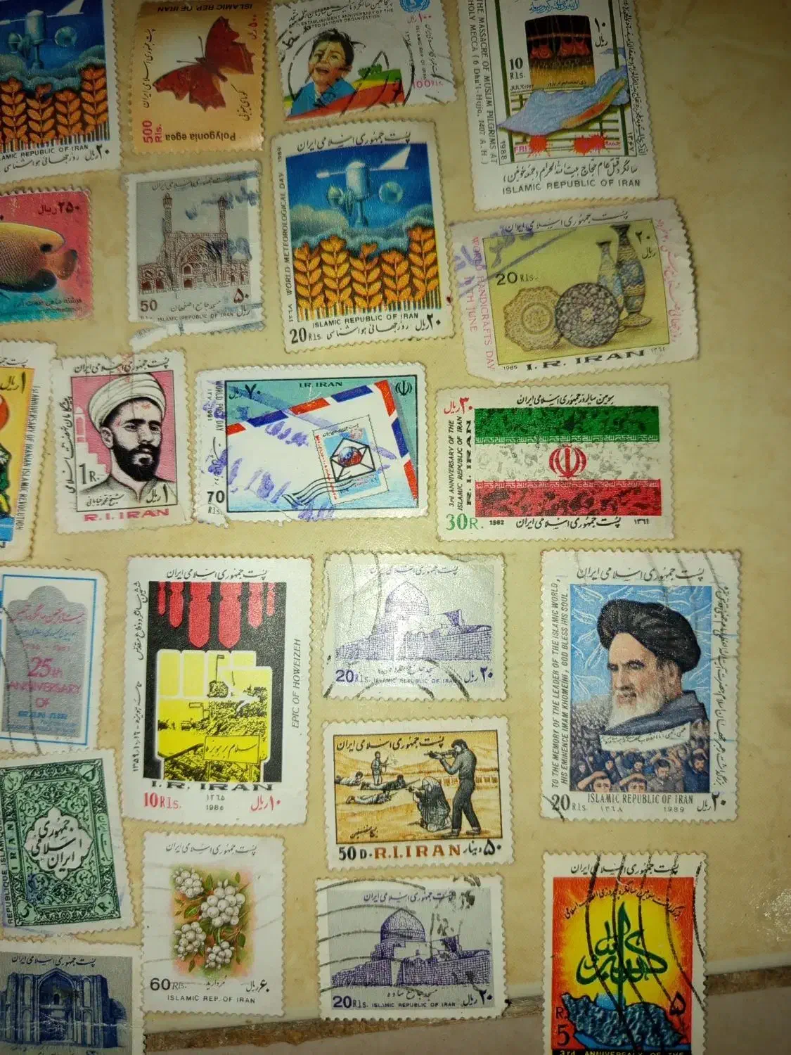 ۳۴ عدد تمبر کمیاب کلکسیونی|کلکسیون سکه، تمبر، اسکناس|بومهن, |دیوار