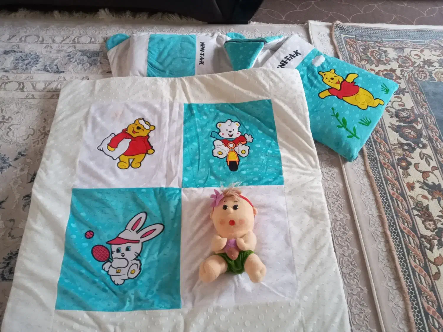 سرویس مخمل رختخواب نوزادنونو|اسباب و اثاث بچه|دورود, |دیوار