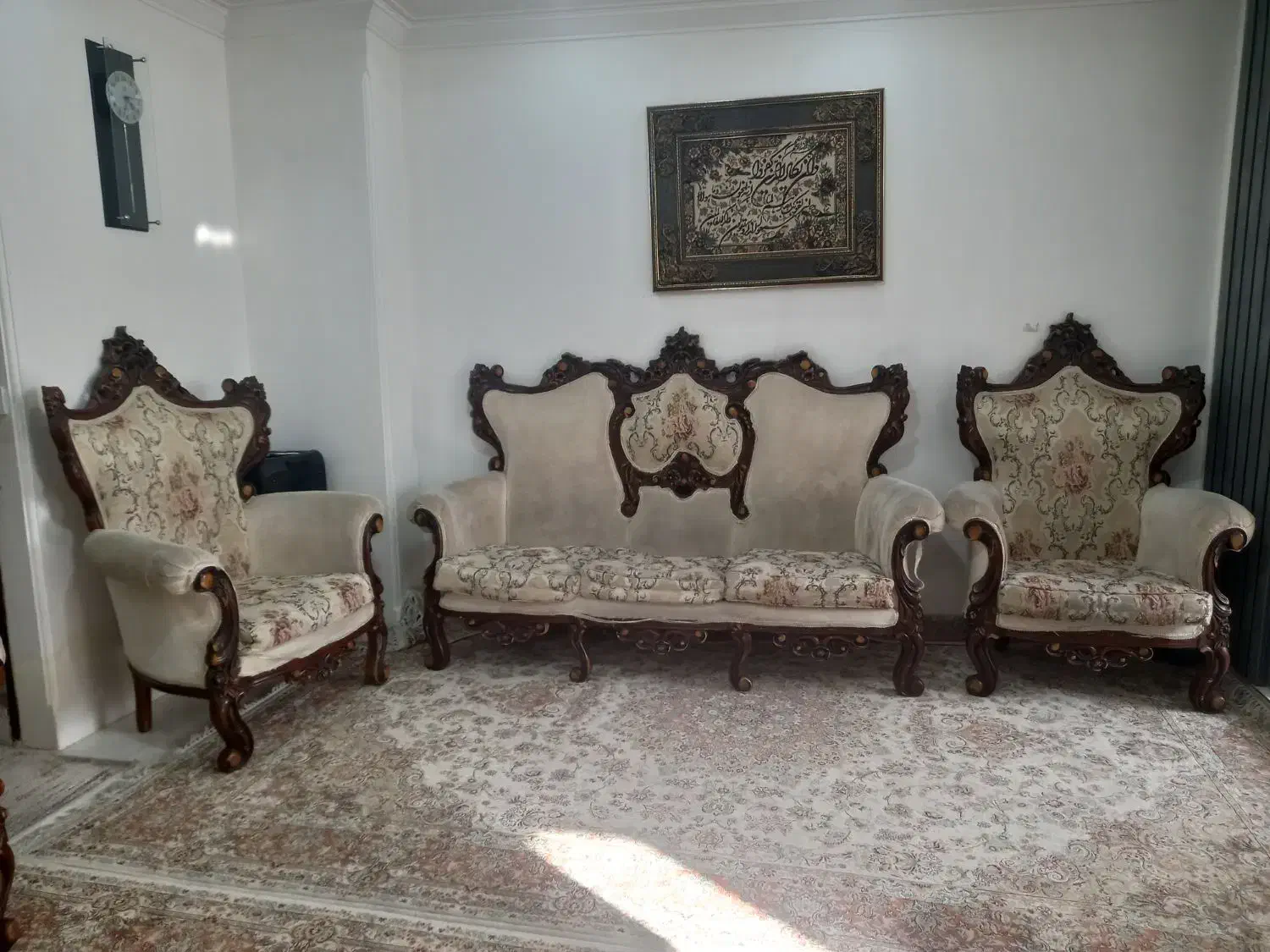 مبل سلطنتی چوب راش|مبلمان خانگی و میز عسلی|قدس, شهر‌قدس|دیوار