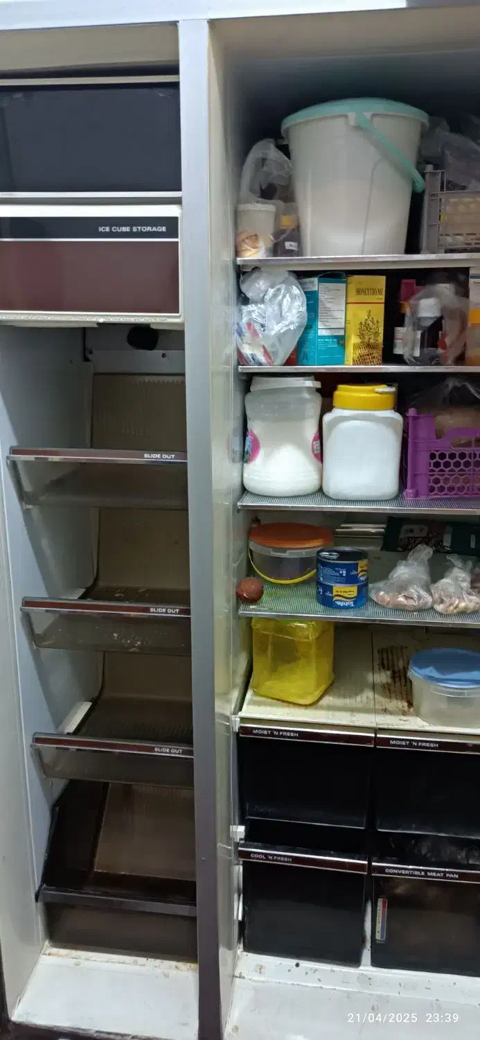 یخچال ساید بای ساید قدیمی جنرال الکتریک آمریکایی|یخچال و فریزر|خمینیشهر, |دیوار