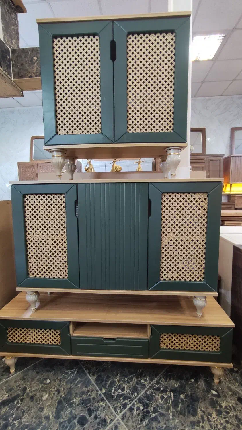 ست اقتصادی چوبی|بوفه، ویترین، کنسول|پاکدشت, حصار امیر|دیوار