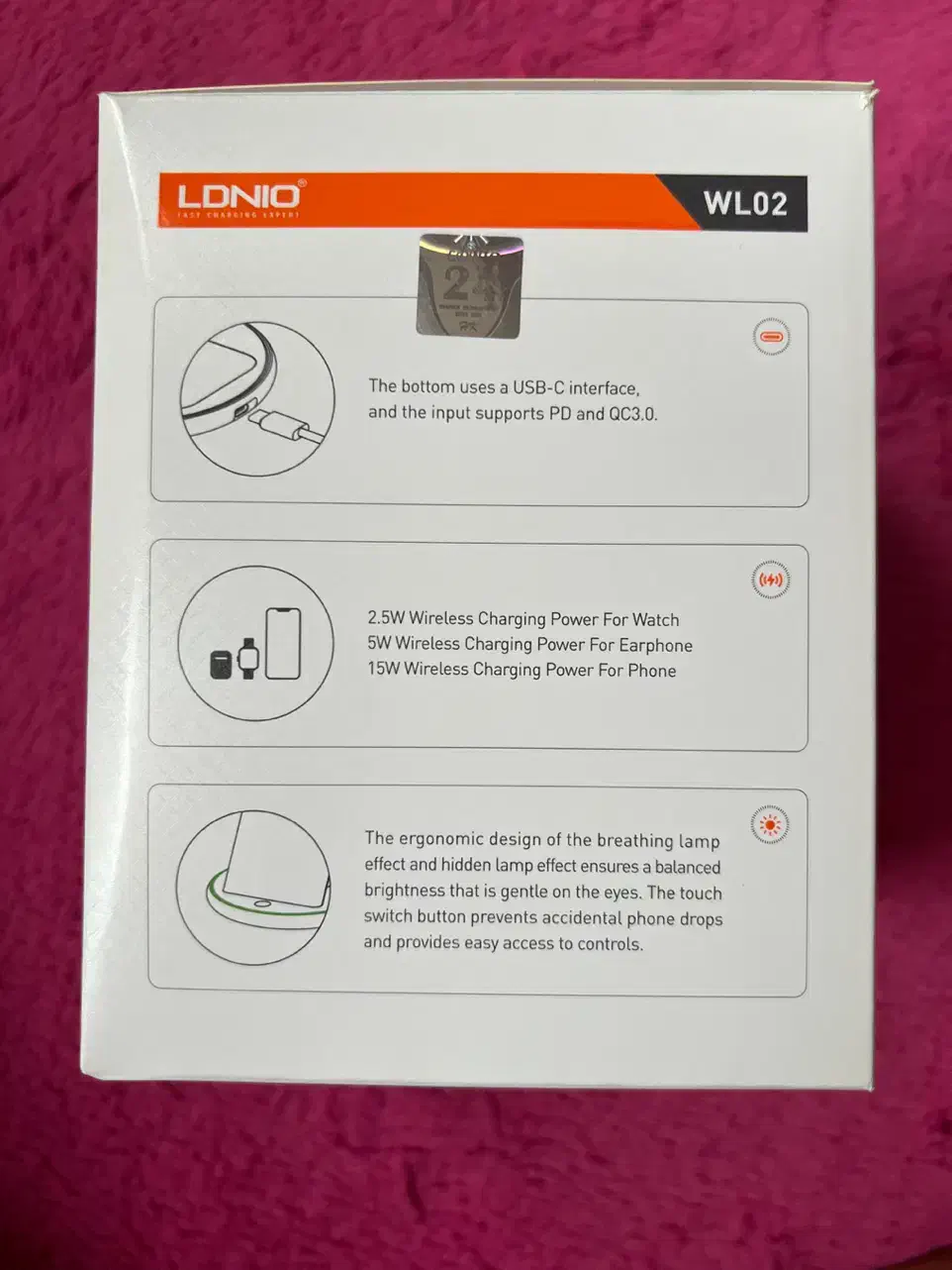 شارژر بی سیم الدینیو مدل WL02|لوازم جانبی موبایل و تبلت|تهران, تهرانپارس جنوبی|دیوار