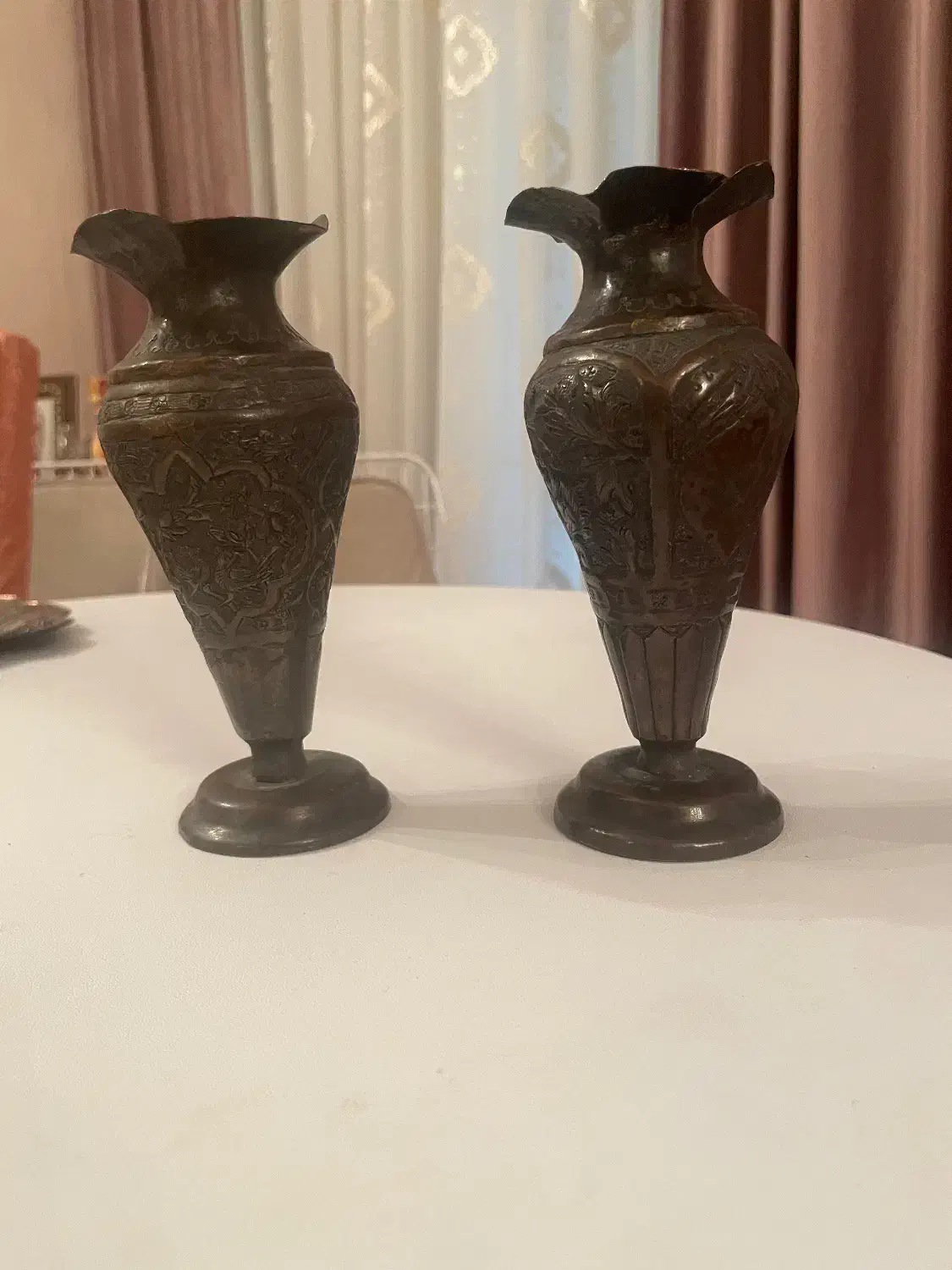 گلدان دیوارکوب برنز برنج آنتیک قدیمی|کلکسیون اشیاء عتیقه|تهران, قبا|دیوار