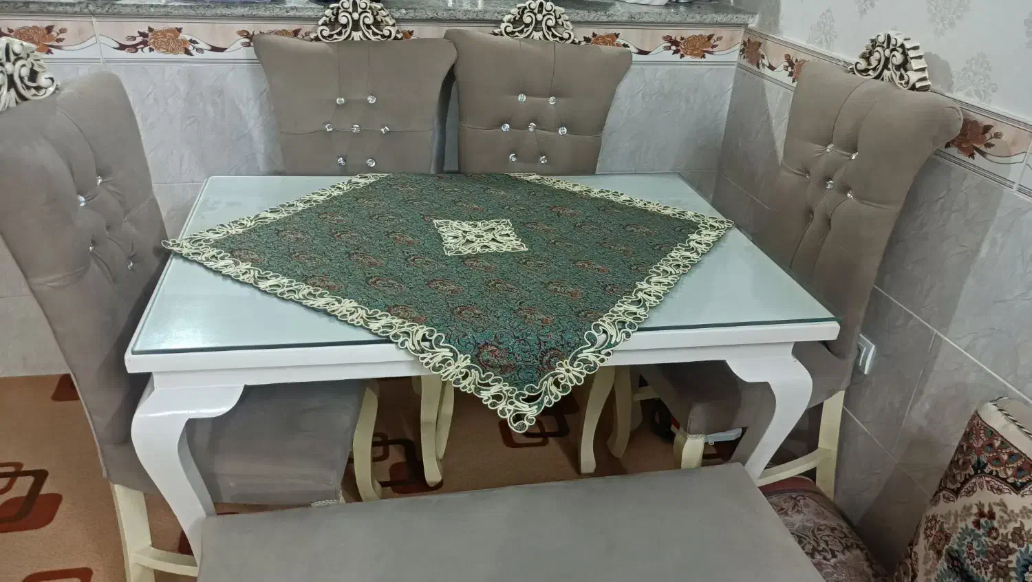 میز ناهار خوری|میز و صندلی غذاخوری|خرمدره, |دیوار