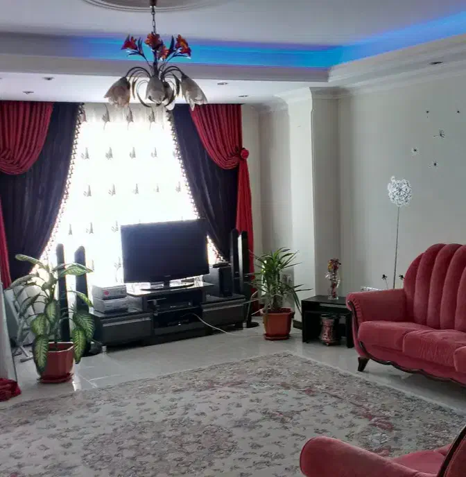 والان پرده دوجفت ترکیبی مخمل و ساتن|پرده، رانر، رومیزی|تهران, مدائن|دیوار