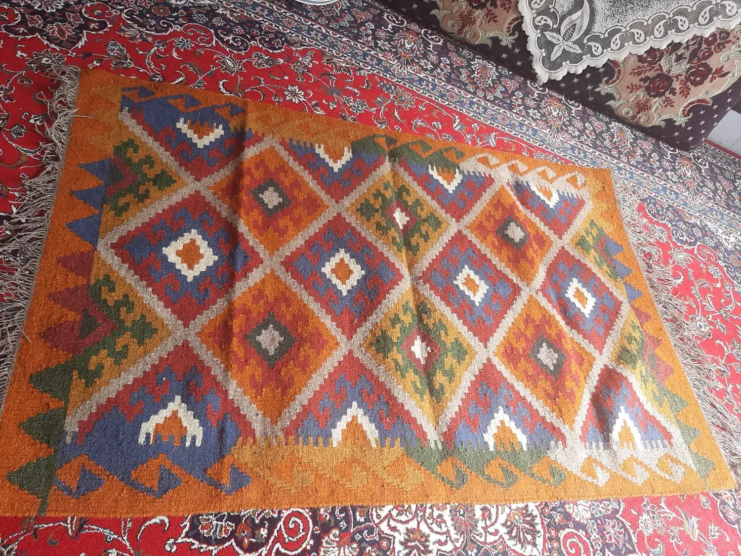 قالیچه پشمی|فرش|بیرجند, |دیوار