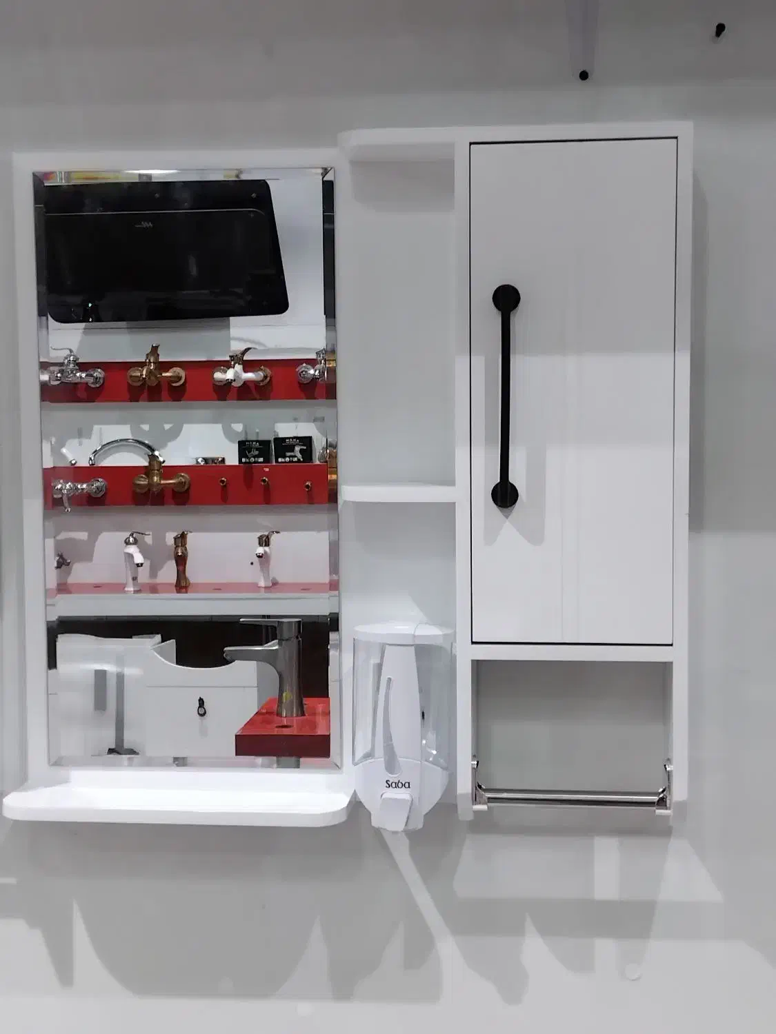 آینه روشویی باکس دار PVC|لوازم سرویس بهداشتی|بجنورد, |دیوار