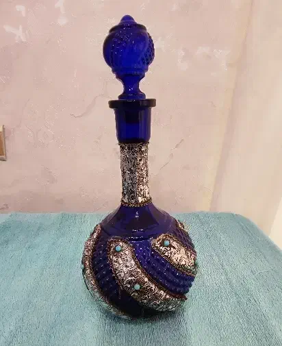 تنگ شیشه ای قدیمی عتیقه|کلکسیون اشیاء عتیقه|سهند, |دیوار