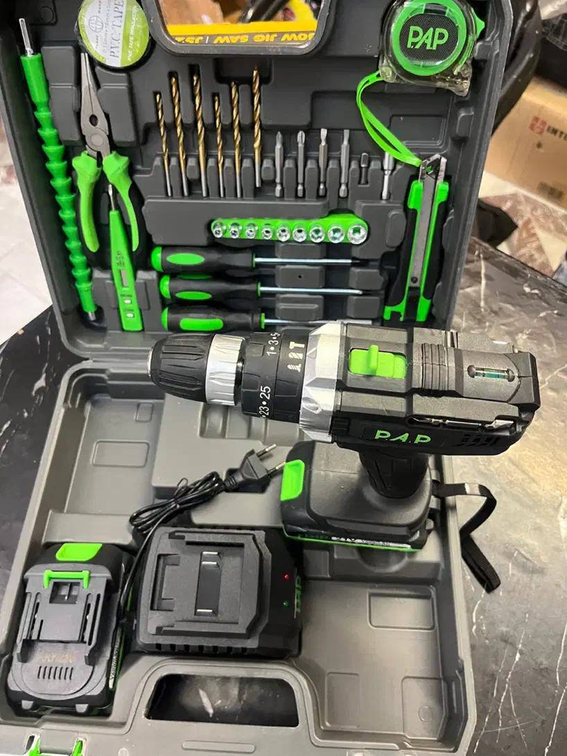 کیت دریل شارژی ۲۱ ولت چکشی دار pap|ابزارآلات|تهران, شیخ هادی|دیوار