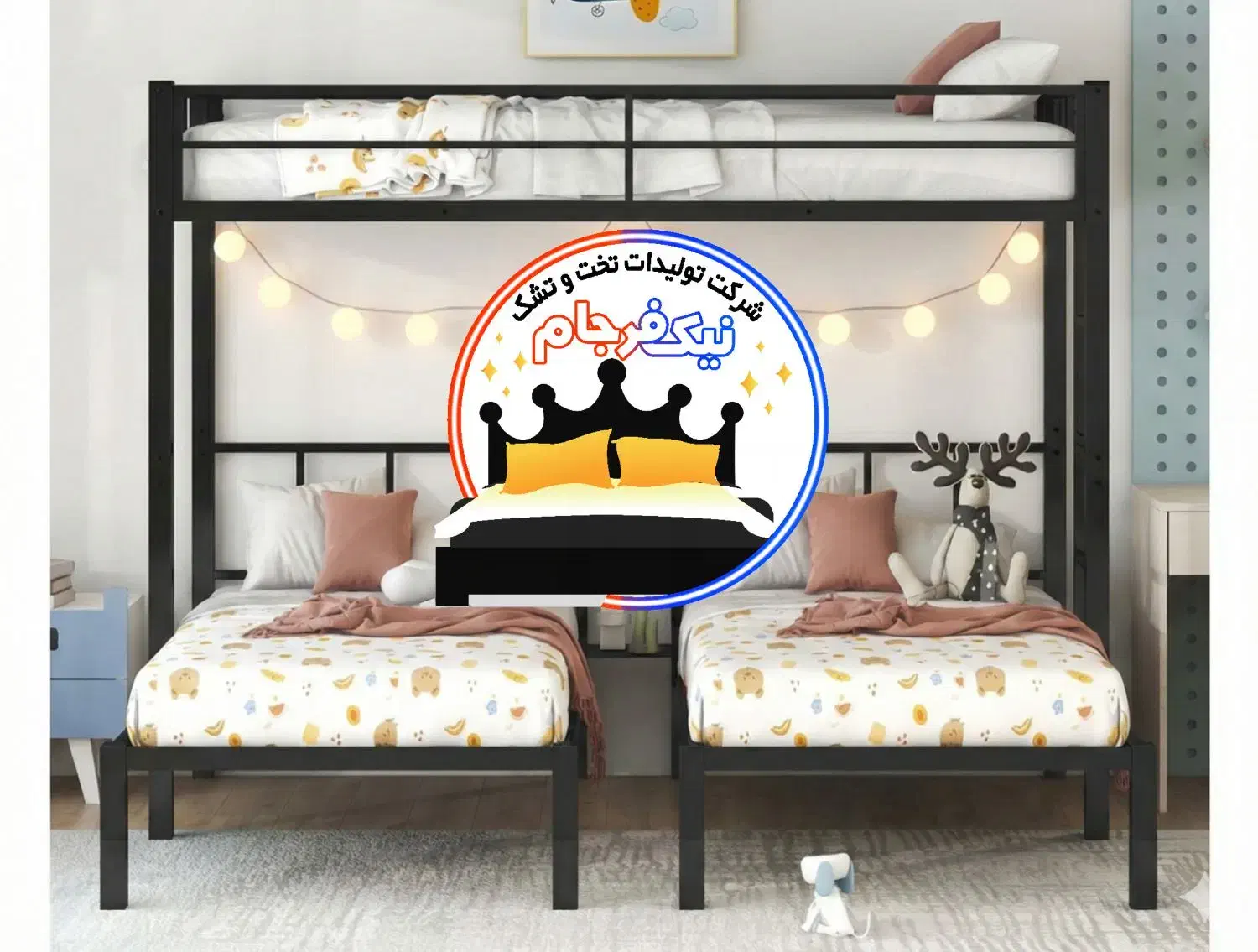 تخت خواب سه نفره مینیمال نیک فرجام(تشک برایان)|تخت و سرویس خواب|مشهد, سپاد|دیوار