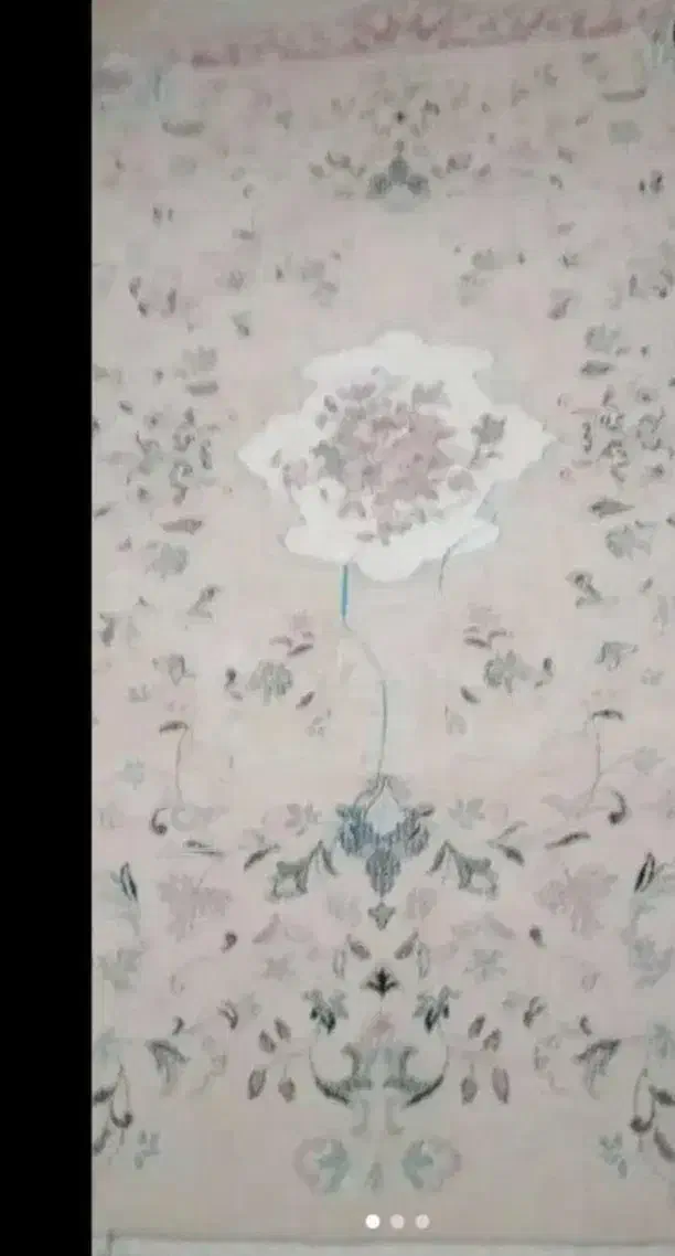 فرش سالم ۶ متری زمینه کرم گلدار آنتیک و درجه یک|فرش|بابلسر, |دیوار