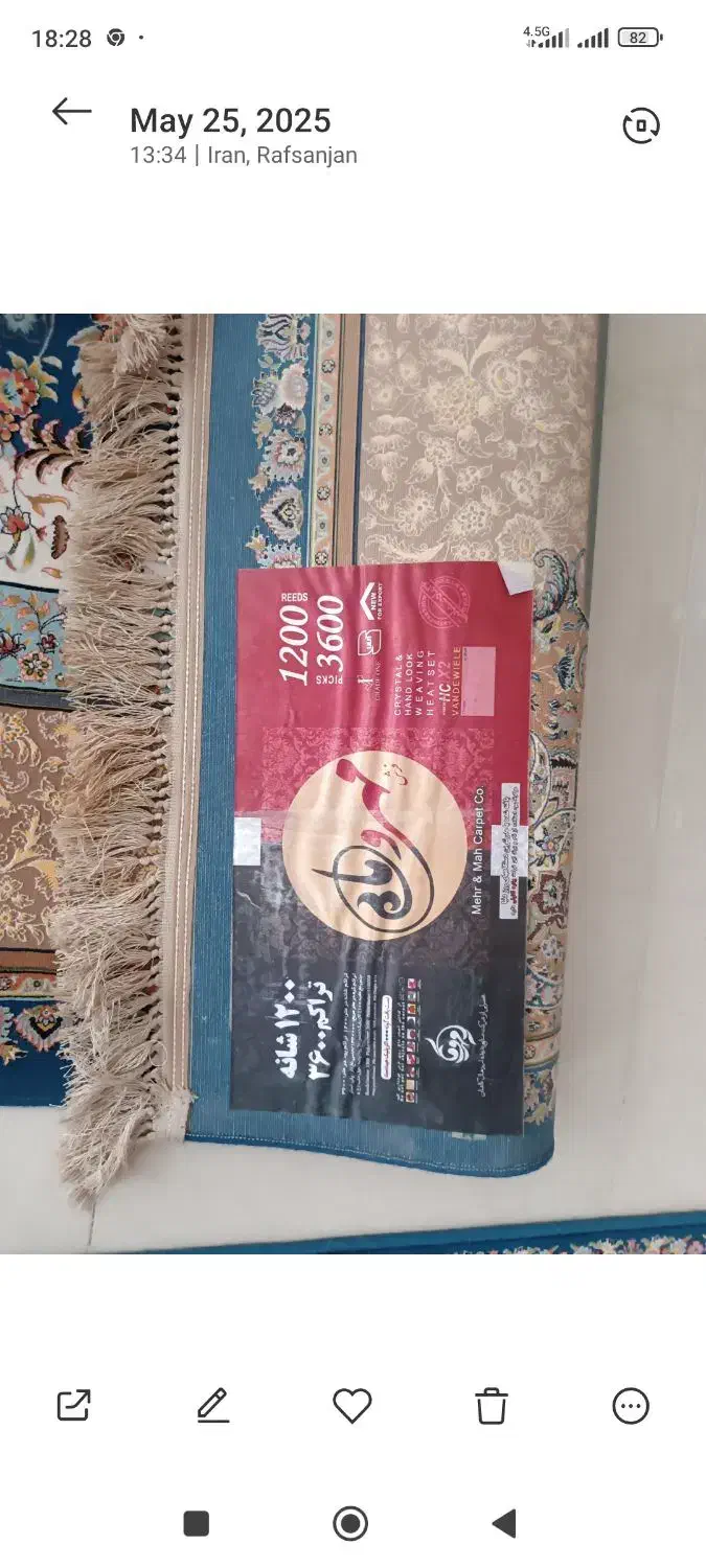 قالی ماشینی برجسته|فرش|رفسنجان, |دیوار