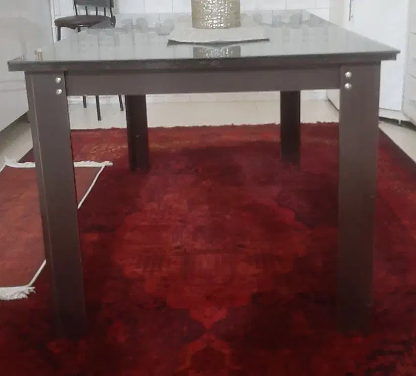 میز ناهارخوری ۶ نفره همراه با شیشه|میز و صندلی غذاخوری|ایلام, |دیوار