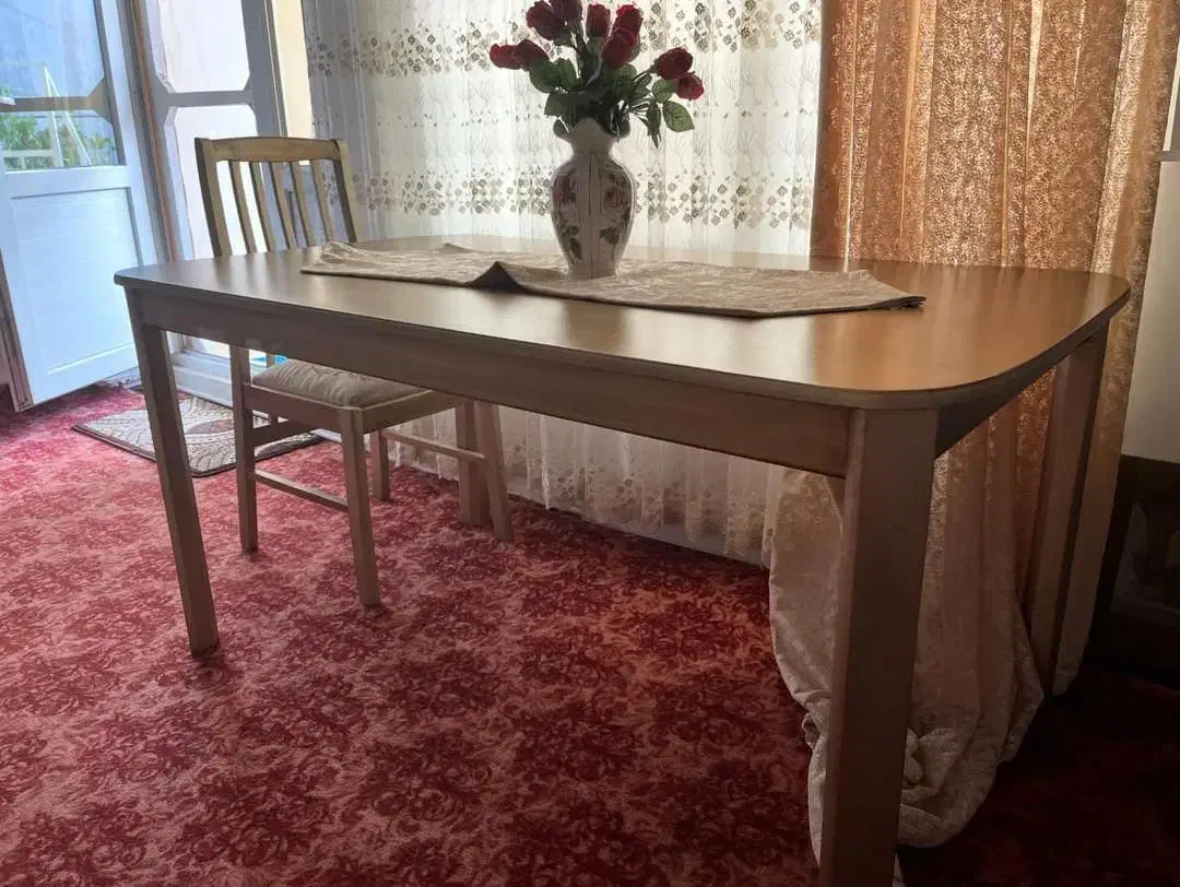 میز نهار خوری 6نفره جنس چوب|میز و صندلی غذاخوری|میانه, |دیوار