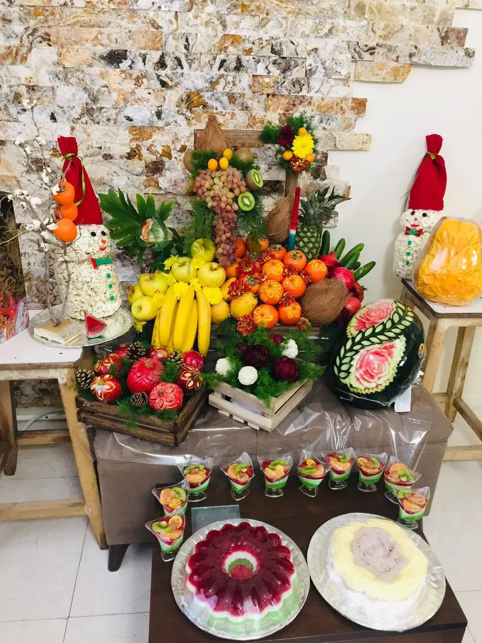 تزیین میوه ارایی و حکامی هندوانه یلدا|صنایع دستی و سایر لوازم تزئینی|تبریز, |دیوار