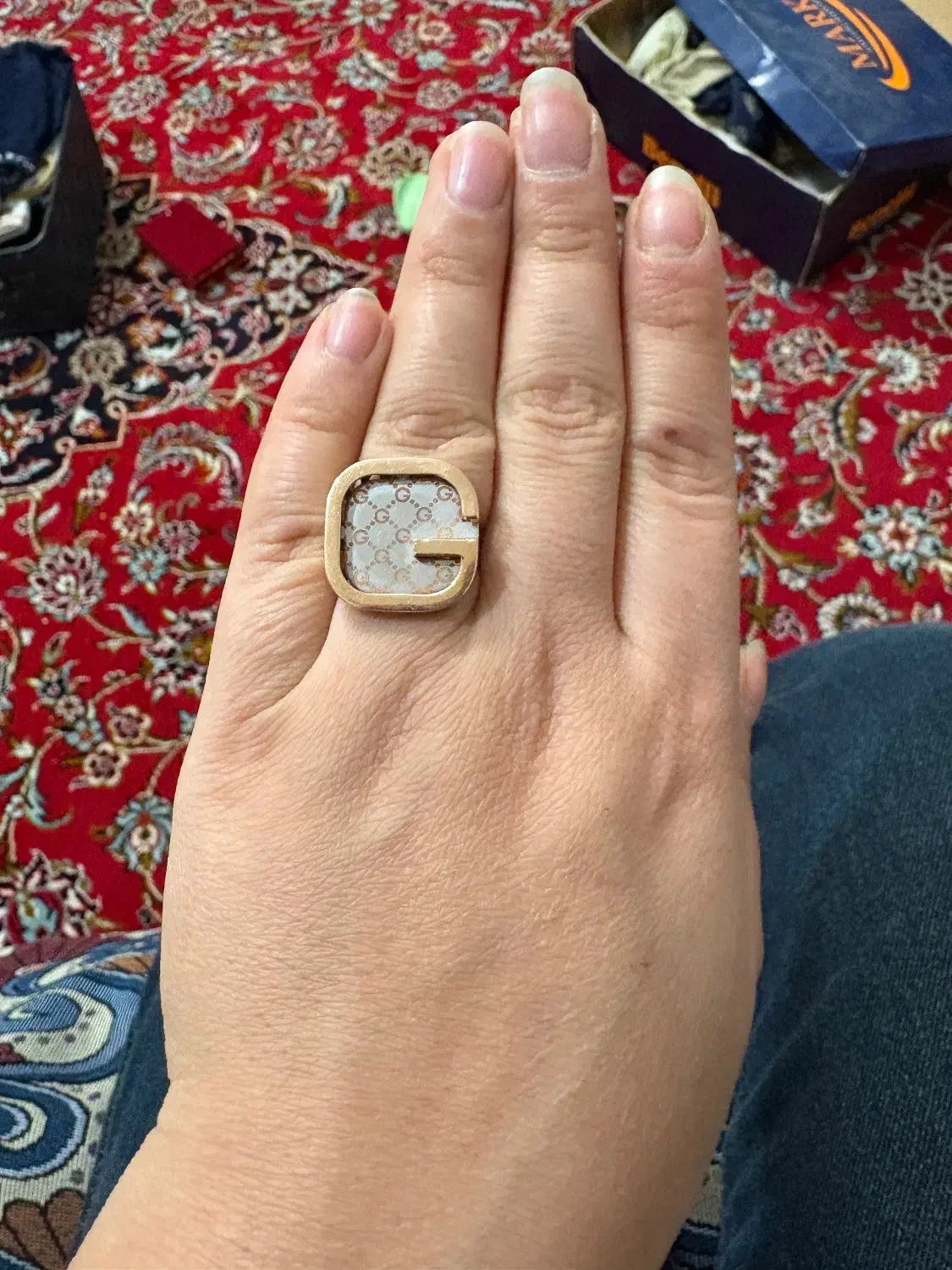 انگشتر رز گلد‌گوچی به وزن ۳.۵ گرم فقط معاوضه|جواهرات|کاشان, بازار کاشان|دیوار