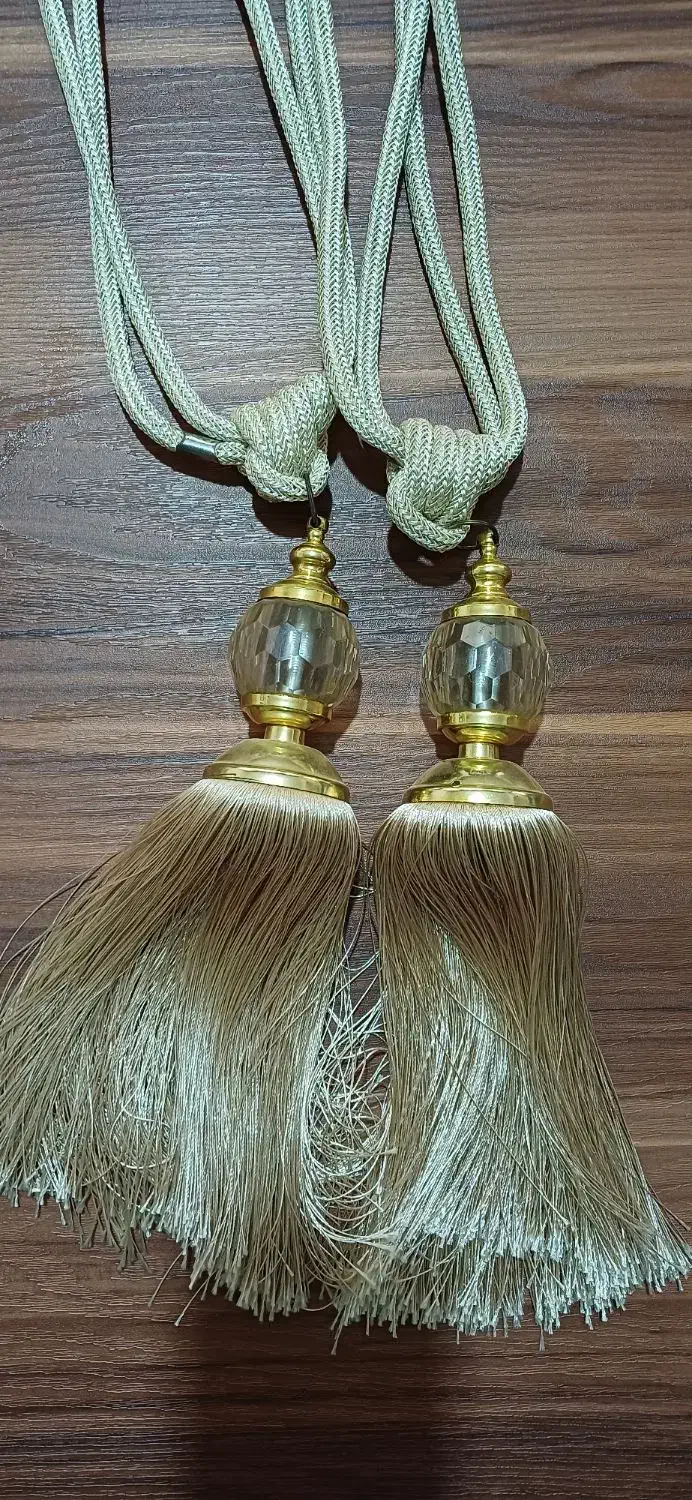 پرده حریر طلا کوب سالم وتمیز|پرده، رانر، رومیزی|گنبد کاووس, |دیوار