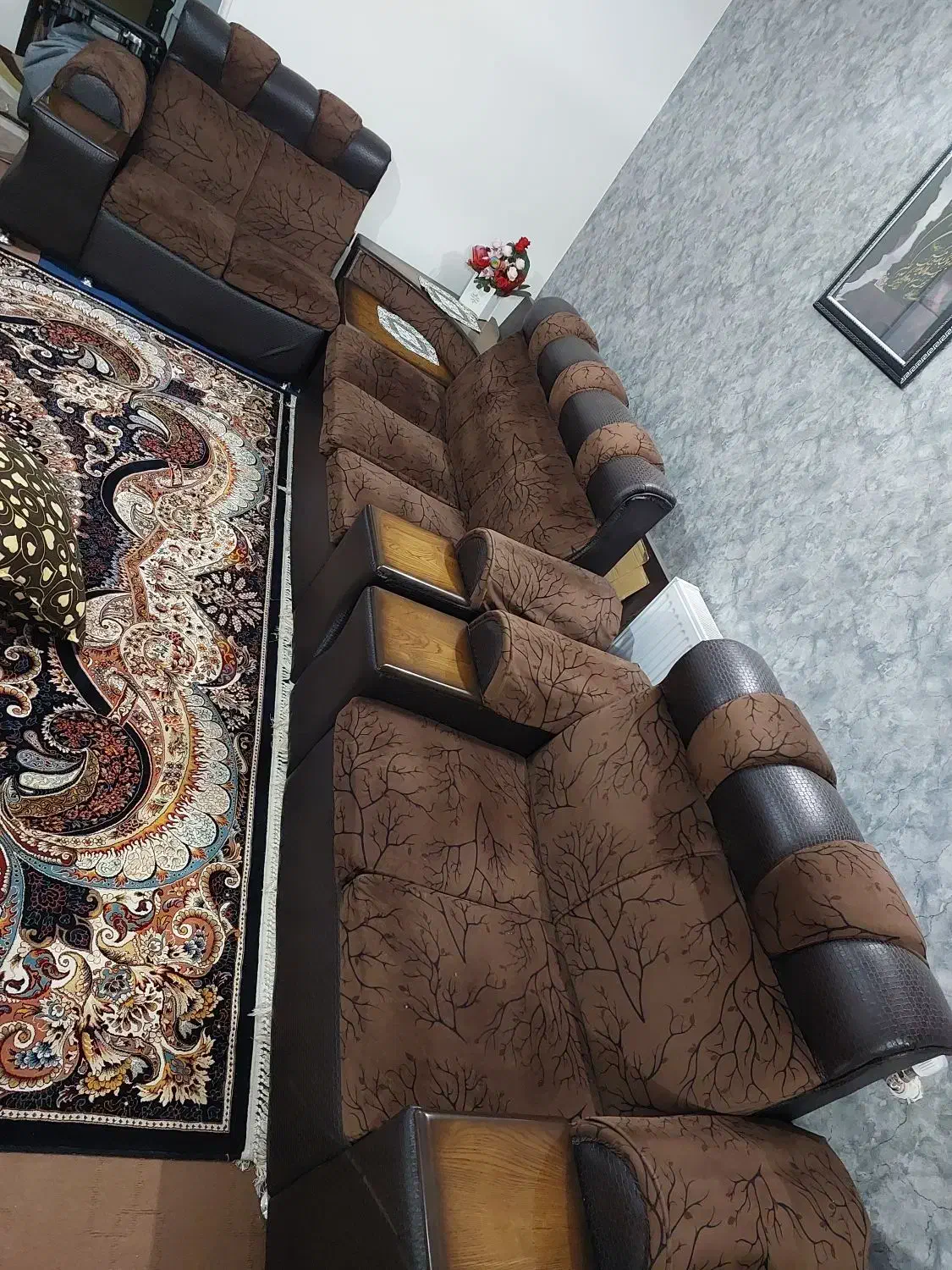 مبل ۷ نفره طرح ال|مبلمان خانگی و میز عسلی|خمین, |دیوار