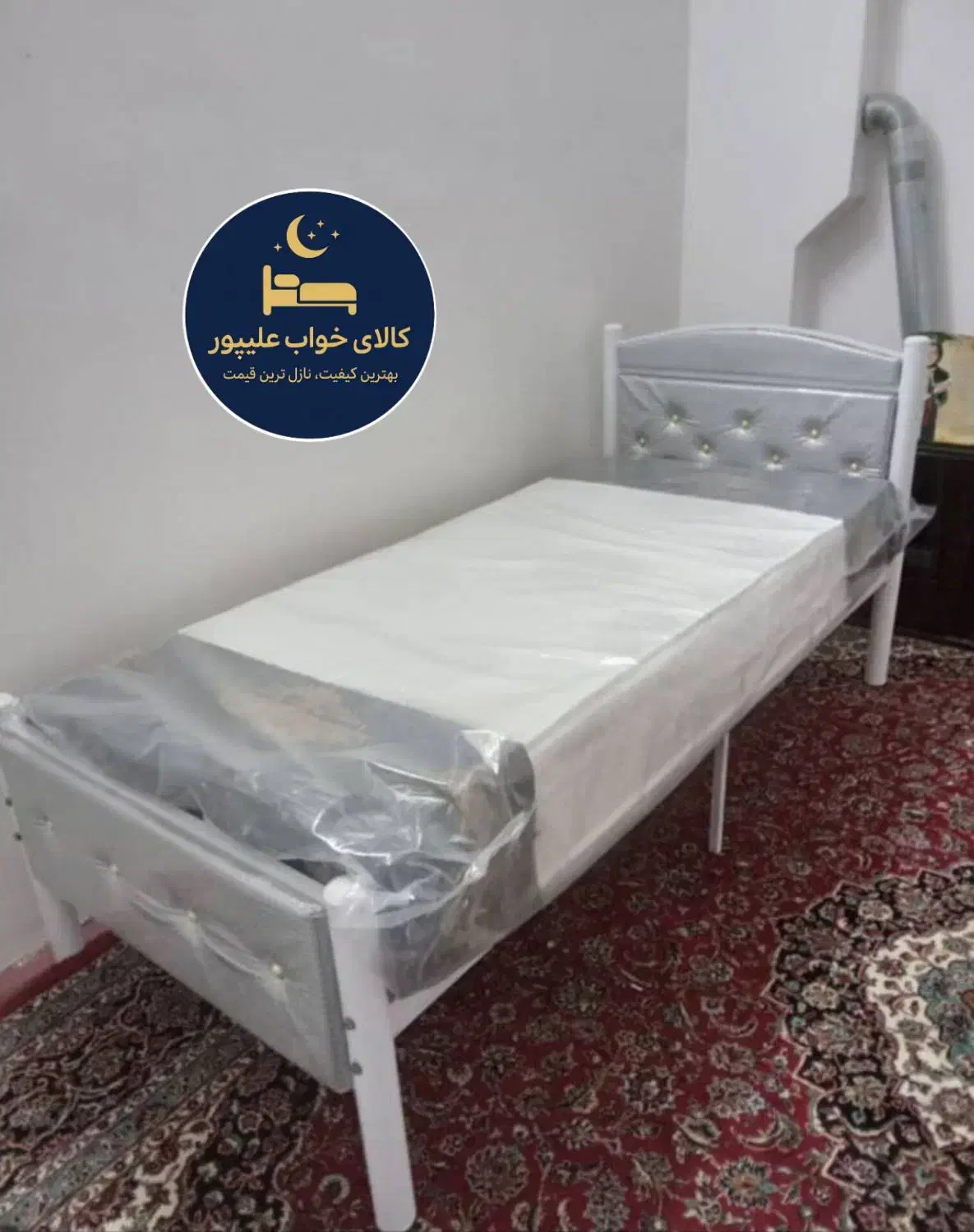 تختخواب یکنفره ارتفاع بلند(مدل ابرویی)|تخت و سرویس خواب|مشهد, حیدرآباد|دیوار