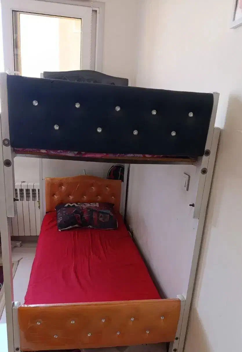تخت دو طبقه فلزی|تخت و سرویس خواب|مشهد, شاهد (شهرک غرب)|دیوار