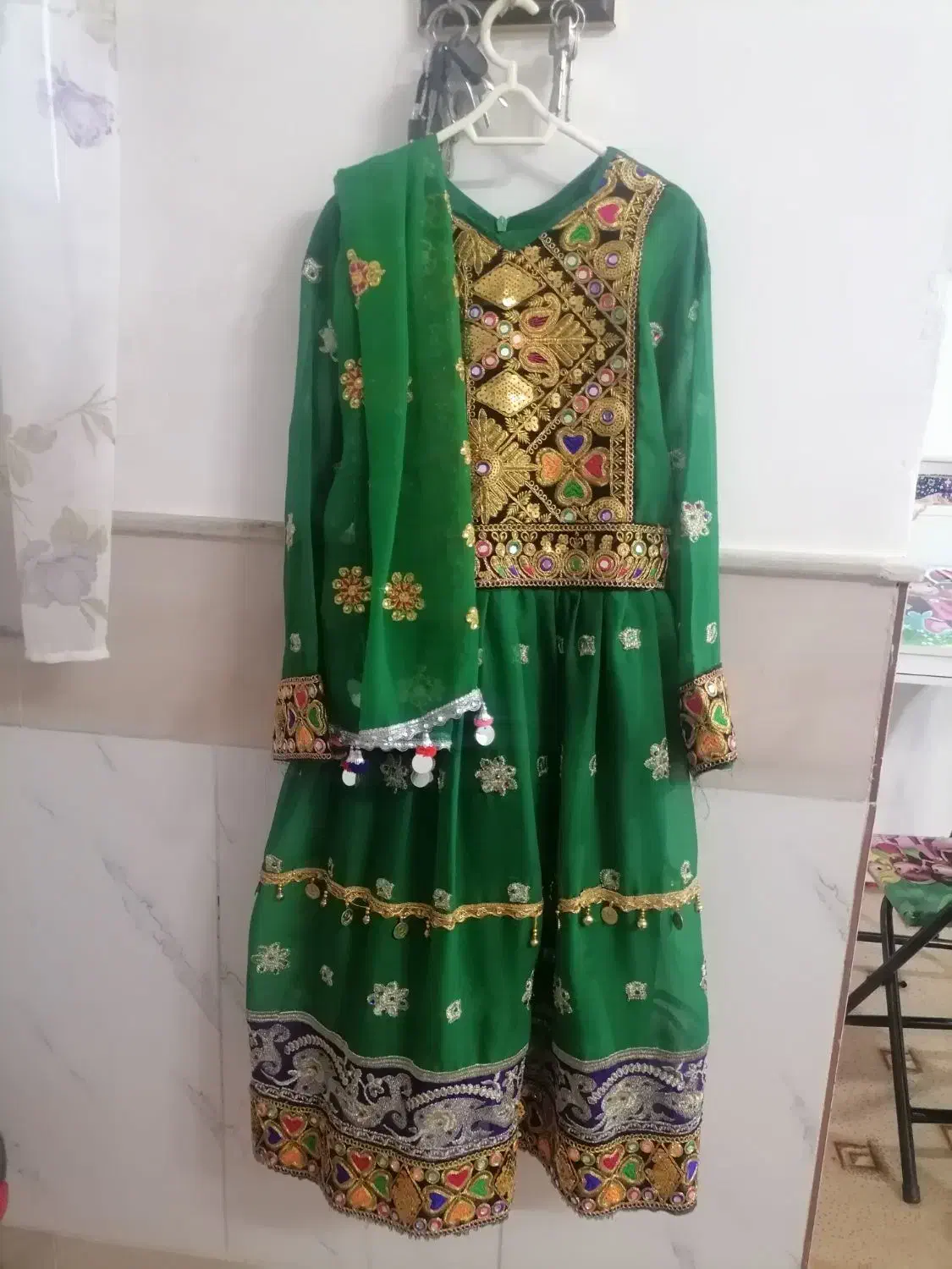 لباس افغانی دخترانه سالم تمیز|لباس|قم, اسمعیل آباد|دیوار