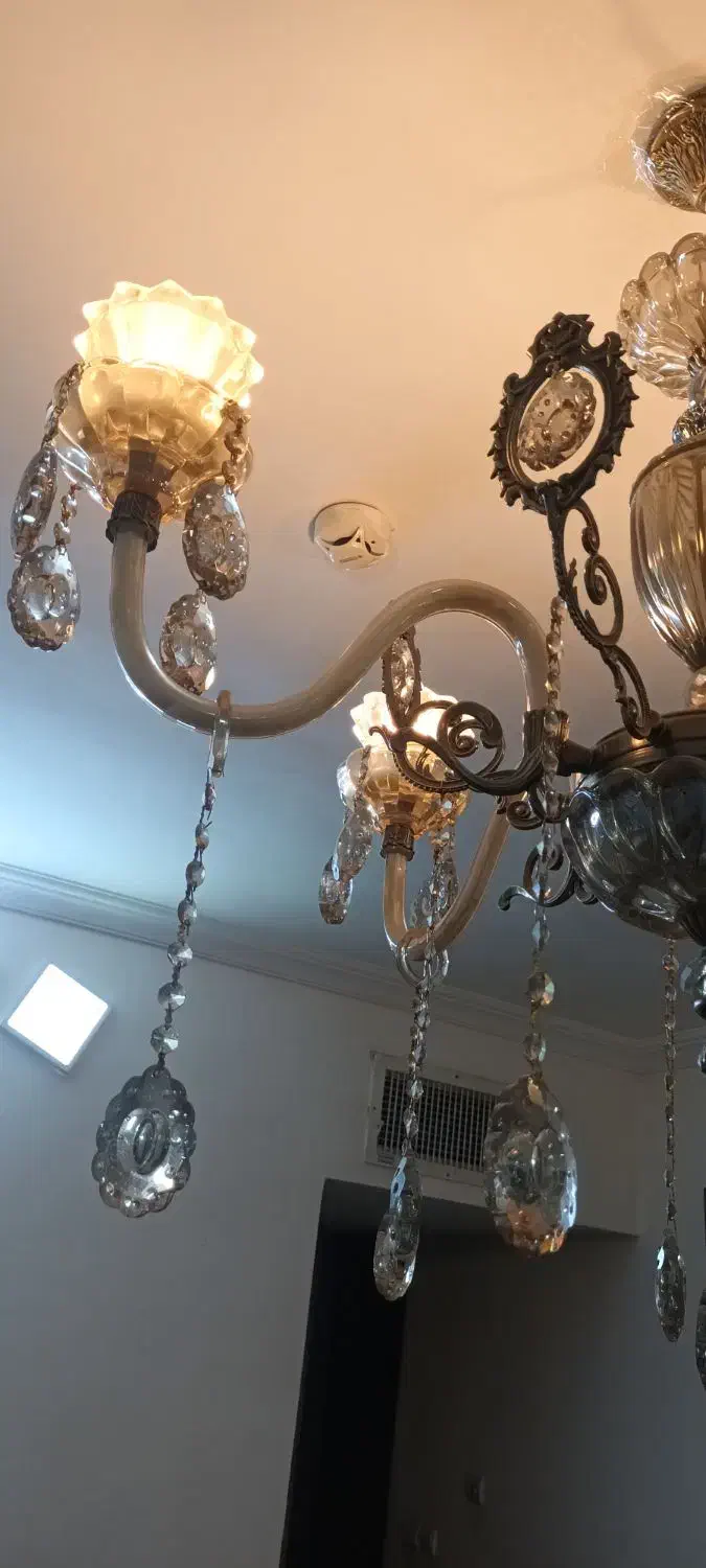 لوسترکلاسیک پنج شاخه|لوستر و چراغ آویز|گلبهار, نوبهار|دیوار