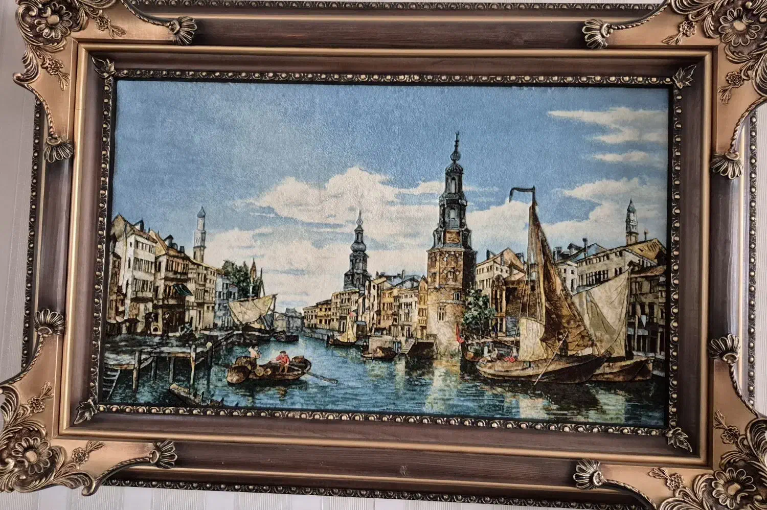 تابلو فرش طرح ونیز|تابلو فرش|تهران, شکوفه|دیوار