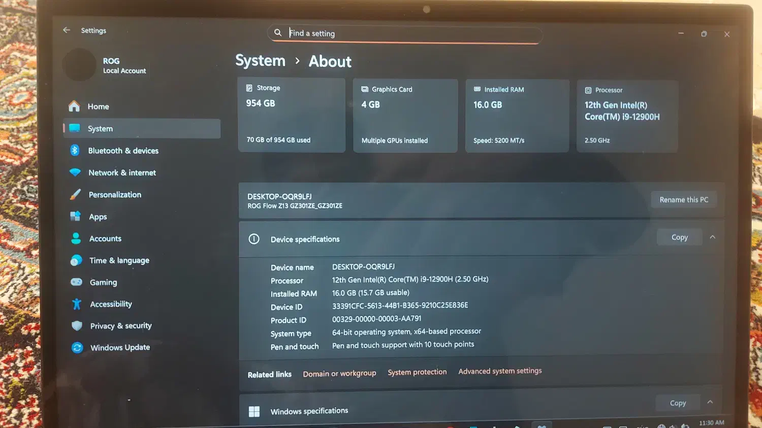 Asus rog flow z 13 2022|رایانه همراه|بندرعباس, |دیوار