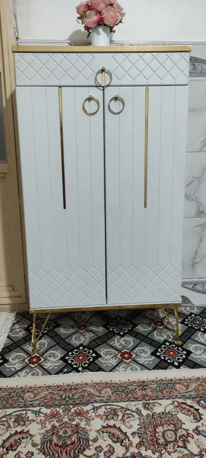 ست آینه کنسول زیرتلویزیونی وجاکفشی|بوفه، ویترین، کنسول|خرم‌آباد, |دیوار