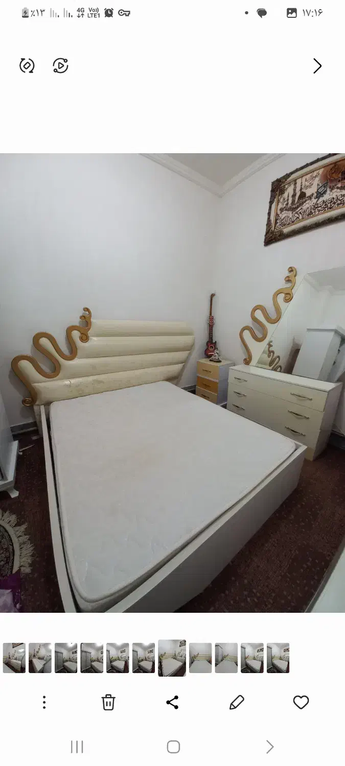 میزارایش وتخت خواب بدون تشک|تخت و سرویس خواب|چهاربرج, |دیوار