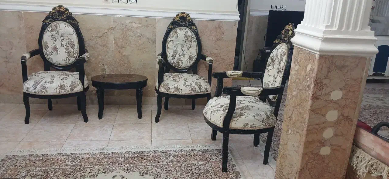مبل سلطنتی ۹  نفره|مبلمان خانگی و میز عسلی|کرمانشاه, |دیوار