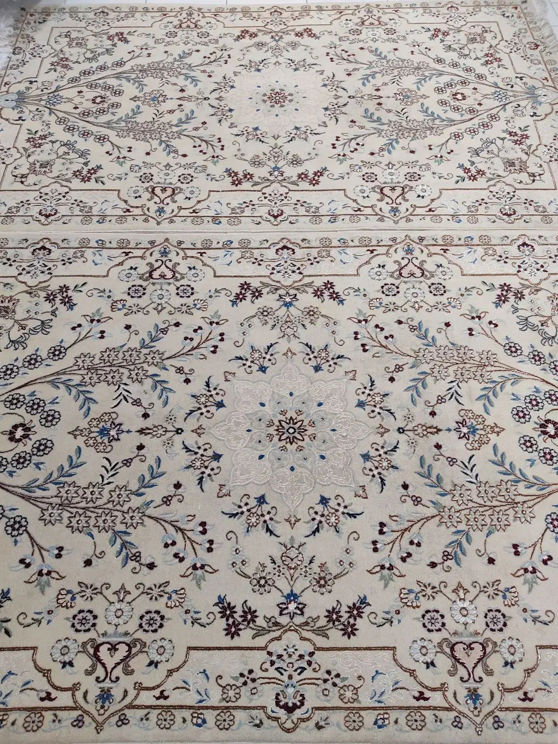 یک جفت فرش ۴ متری نایین دستباف|فرش|اصفهان, دشتستان|دیوار