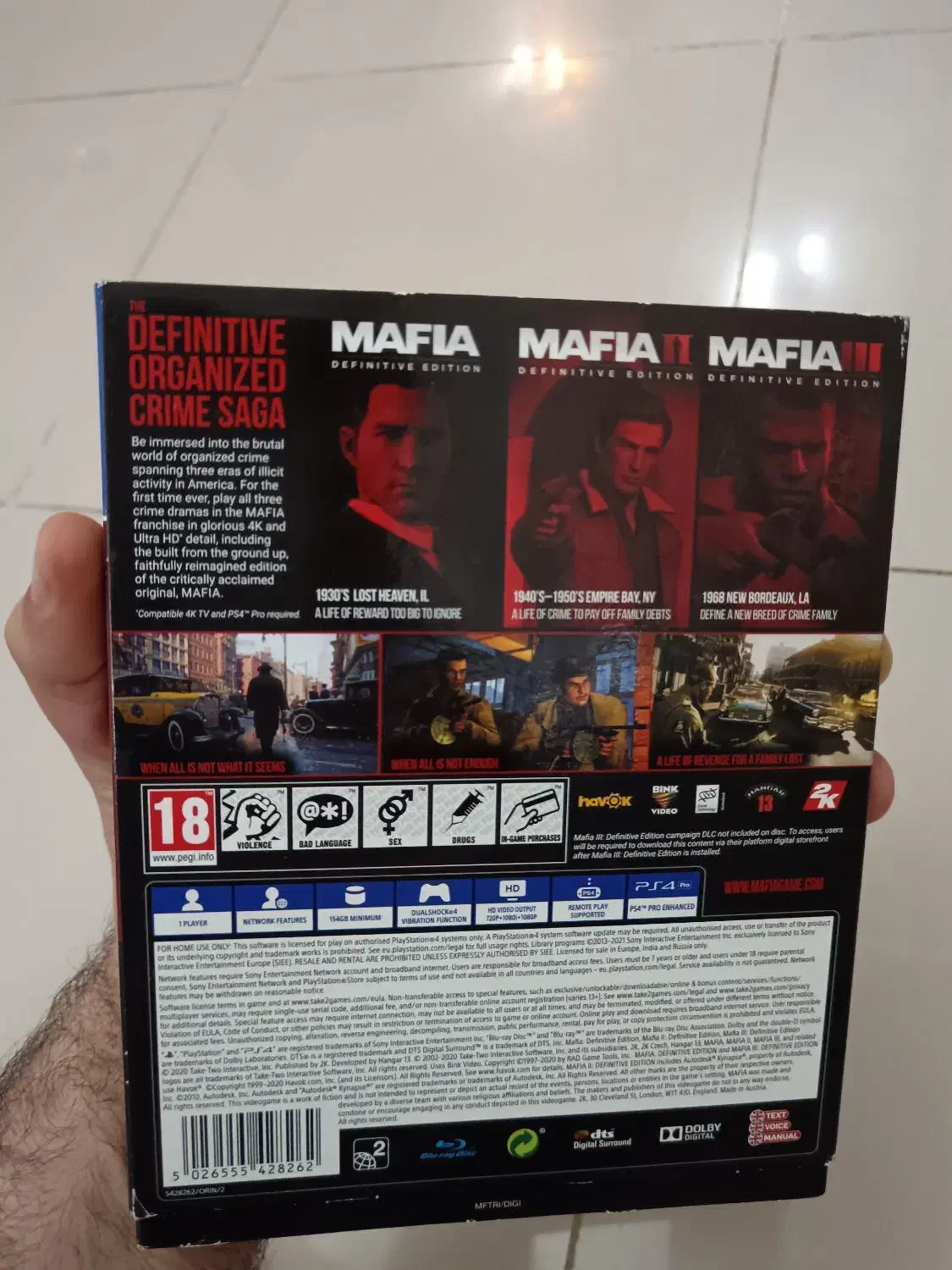 دیسک بازی ps4 و 5 مافیا -دیسک بازی پلی استیشنMafia|کنسول، بازی ویدئویی و آنلاین|شیراز, قدوسی غربی|دیوار