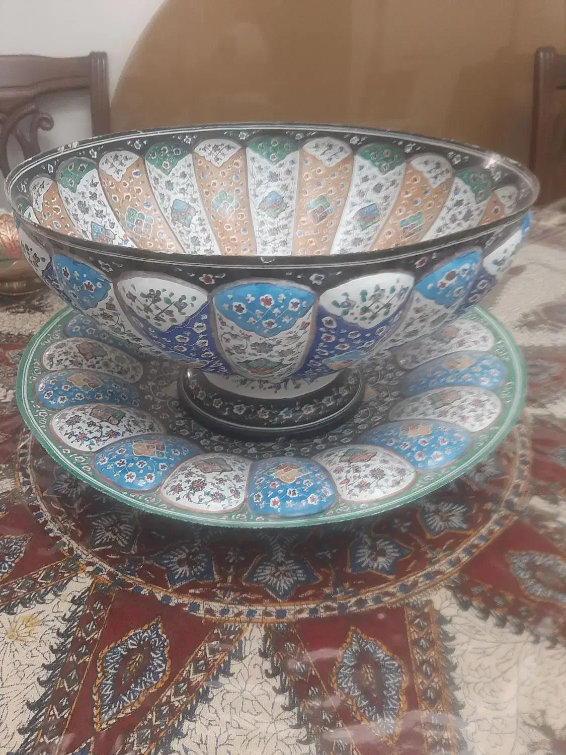 کاسه مسی مینا|کلکسیون اشیاء عتیقه|تهران, شهر زیبا|دیوار