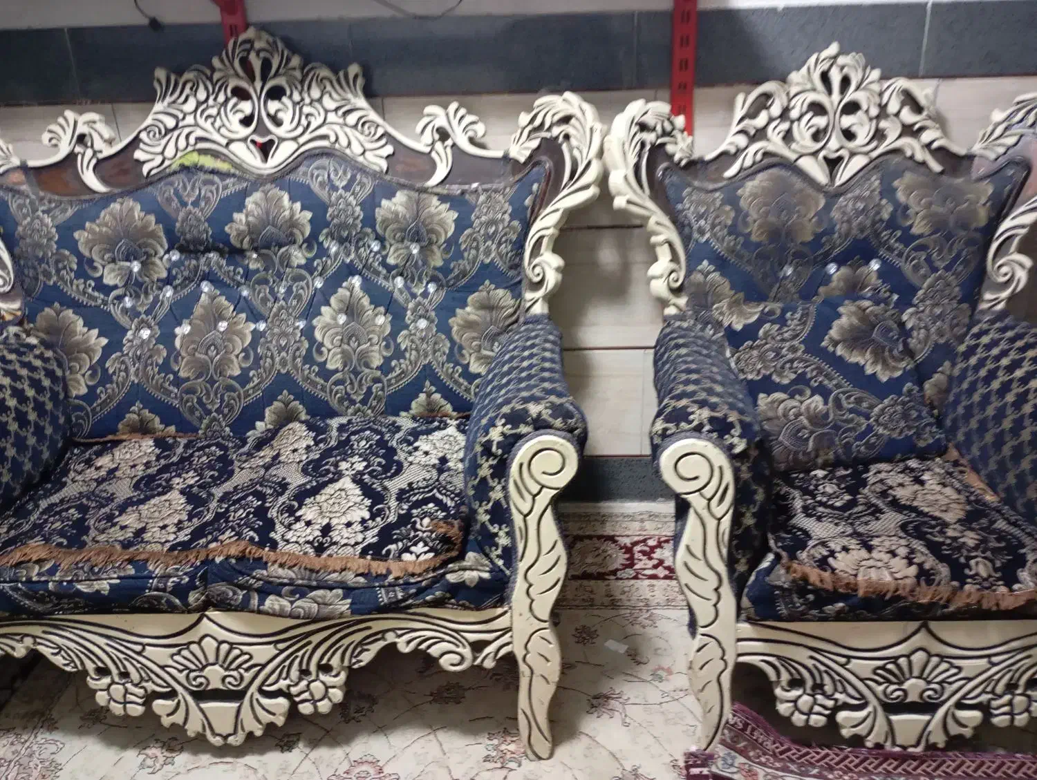 مبل ۷ نفره روکش پارچه|مبلمان خانگی و میز عسلی|گنبد کاووس, |دیوار