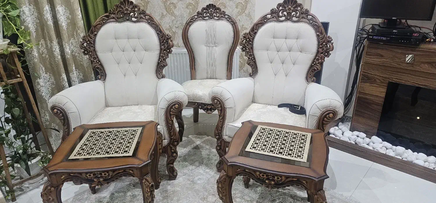 فروش مبلمان تمام چوب سلطنتی|مبلمان خانگی و میز عسلی|شاهینشهر, پارک بانک استان|دیوار