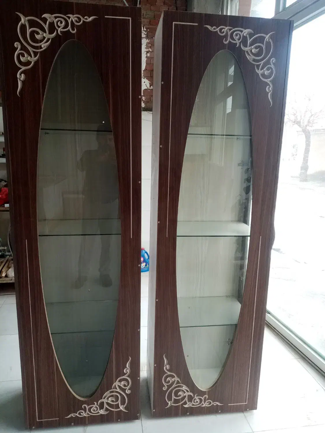 دو عدد بوفه یا استفاده برای ویترین|بوفه، ویترین، کنسول|نقده, |دیوار