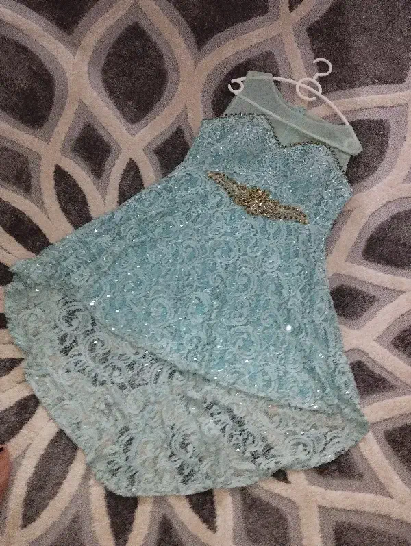 پیراهن عروسکی خوشرنگ فیروزه ای نو|لباس|قم, بنیاد|دیوار