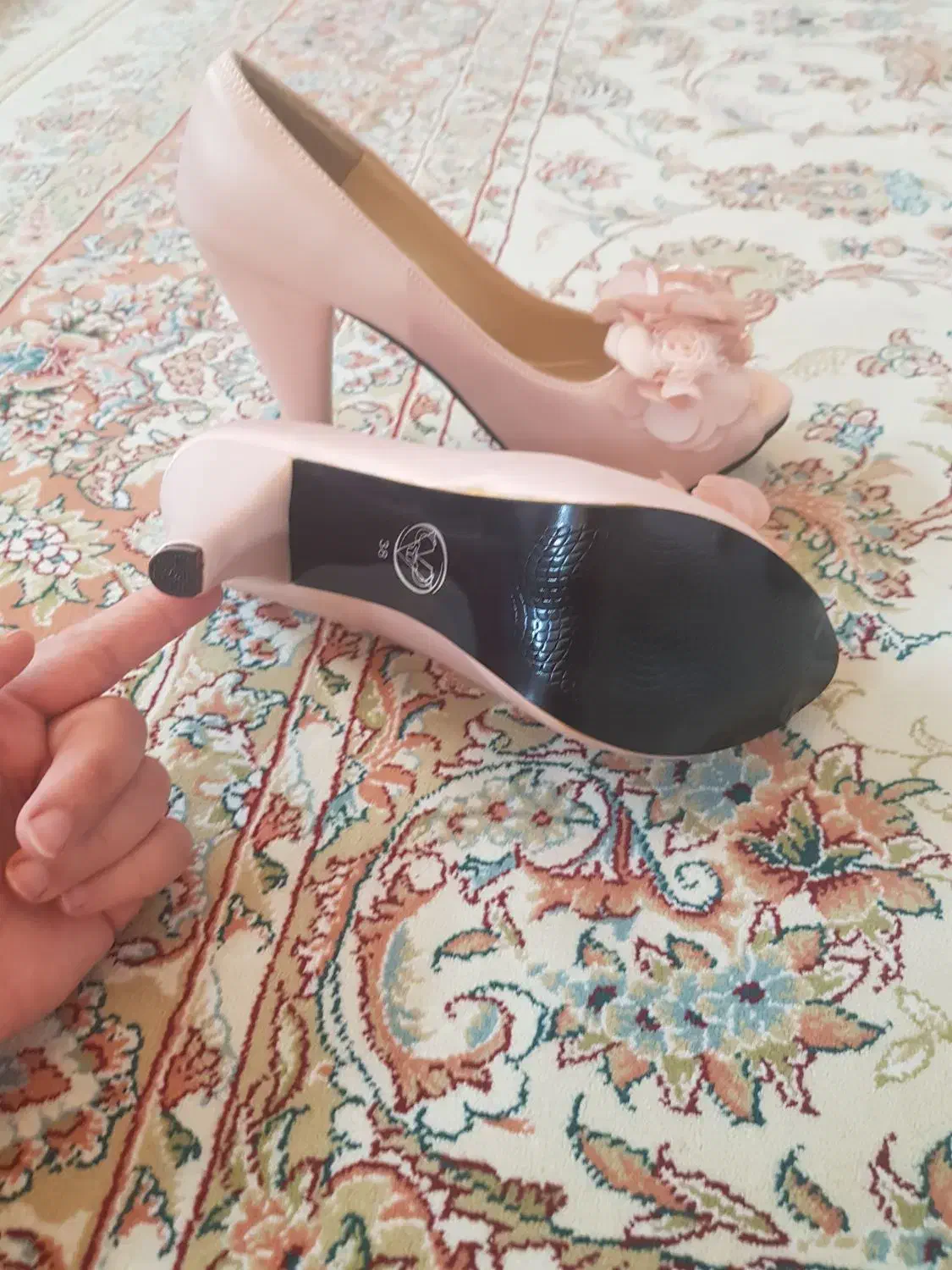ست کیف و کفش مجلسی صورتی|کیف، کفش، کمربند|قم, نوقطار|دیوار