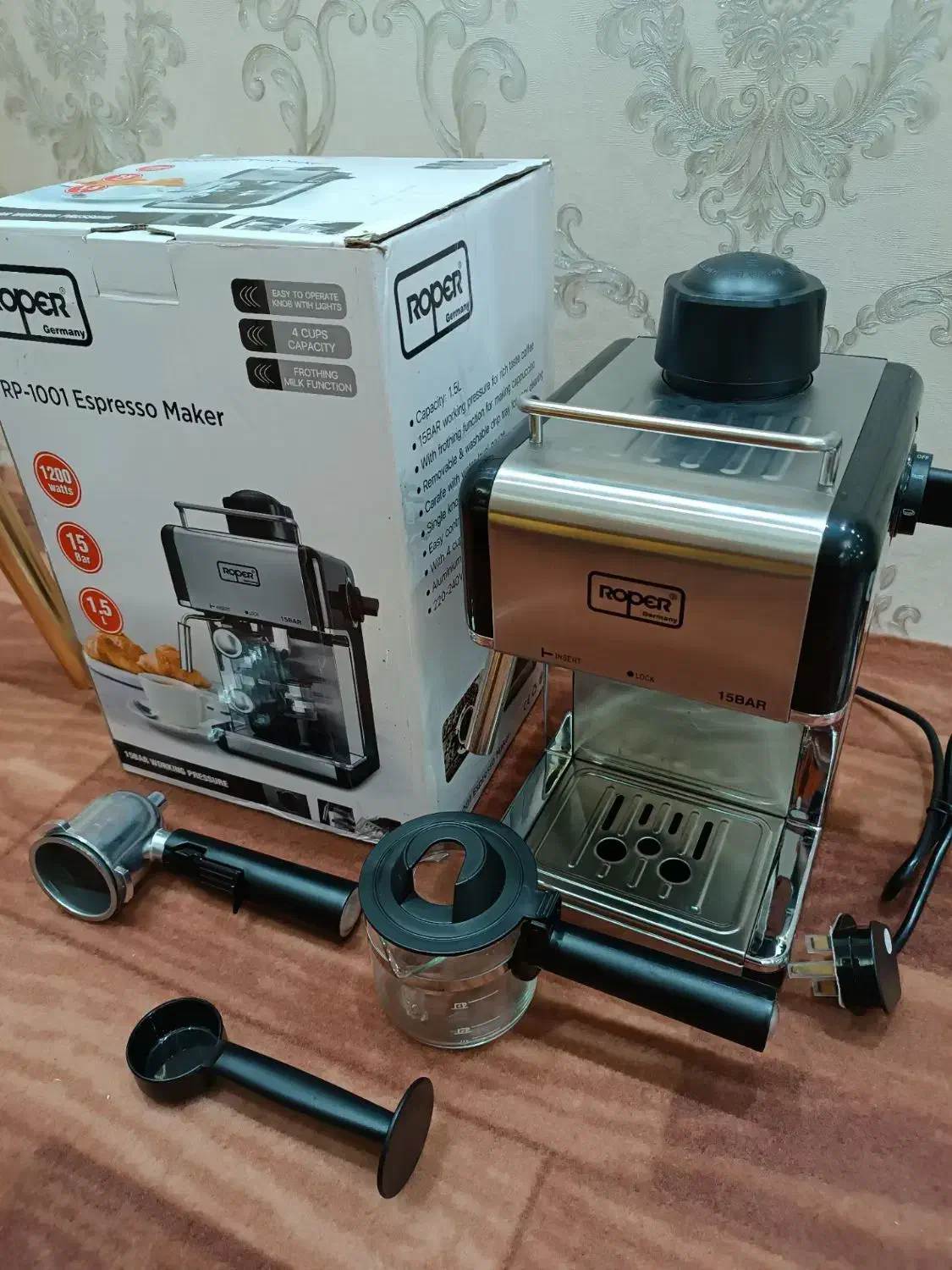 اسپرسو ساز برند Roper اصل آلمان|سماور، چای‌ساز، قهوه‌ساز|خوی, |دیوار