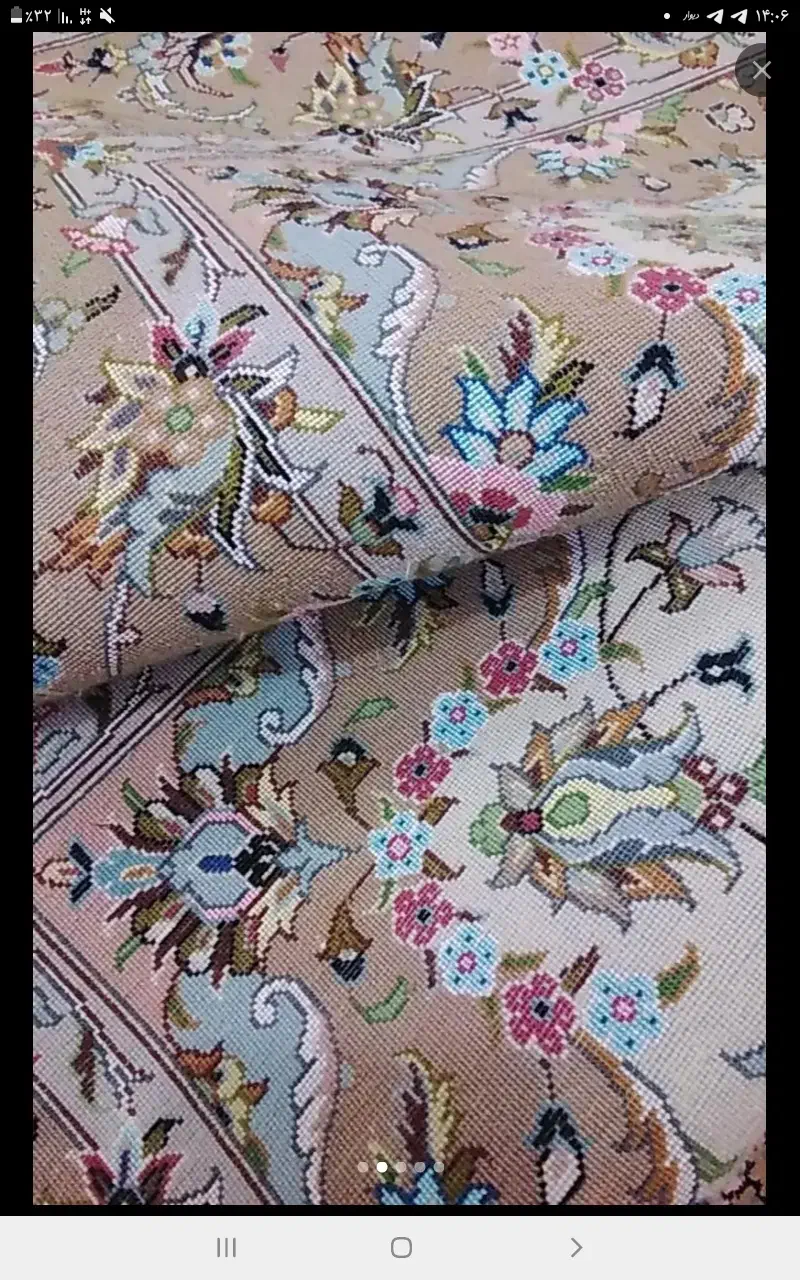 قالی دست بافت کرک وابریشم|فرش|کاشان, بازار کاشان|دیوار