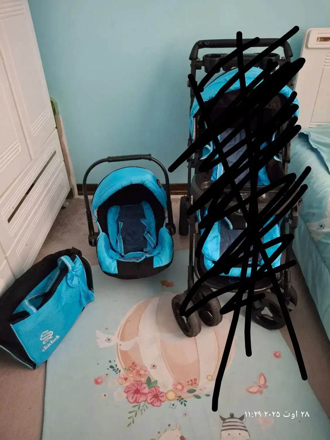 گهواره روروئک ساک نوزاد وسایل بچه لباس بچه|اسباب و اثاث بچه|کهریزک, |دیوار