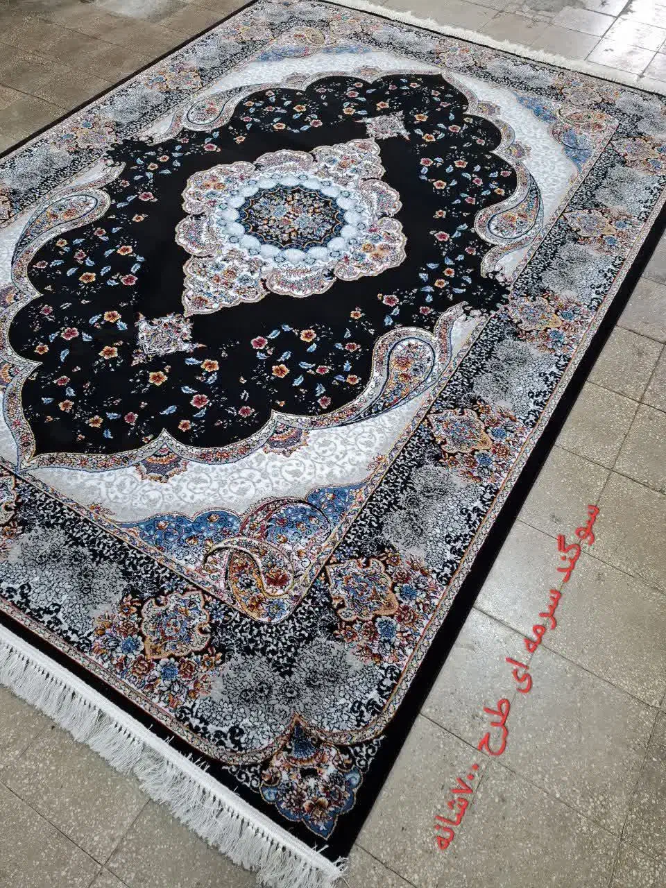 فرش سیلور دودی نقره /ترند سال/با کیفیت وارزان|فرش|قائم‌شهر, |دیوار