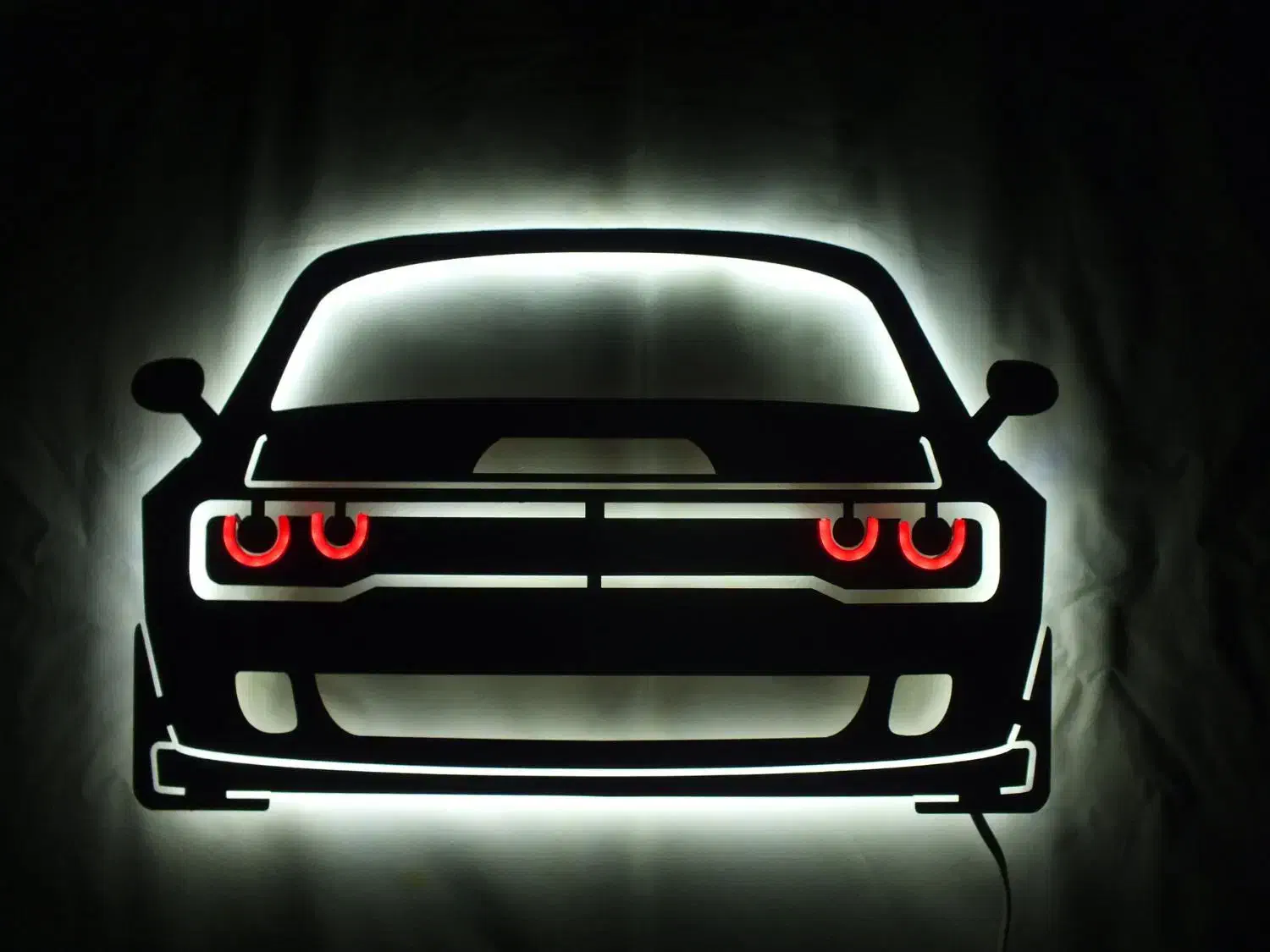 تابلو بک لایت طرح ماشین دوج چلنجر|تابلو، نقاشی، عکس|تهران, جوادیه تهرانپارس|دیوار